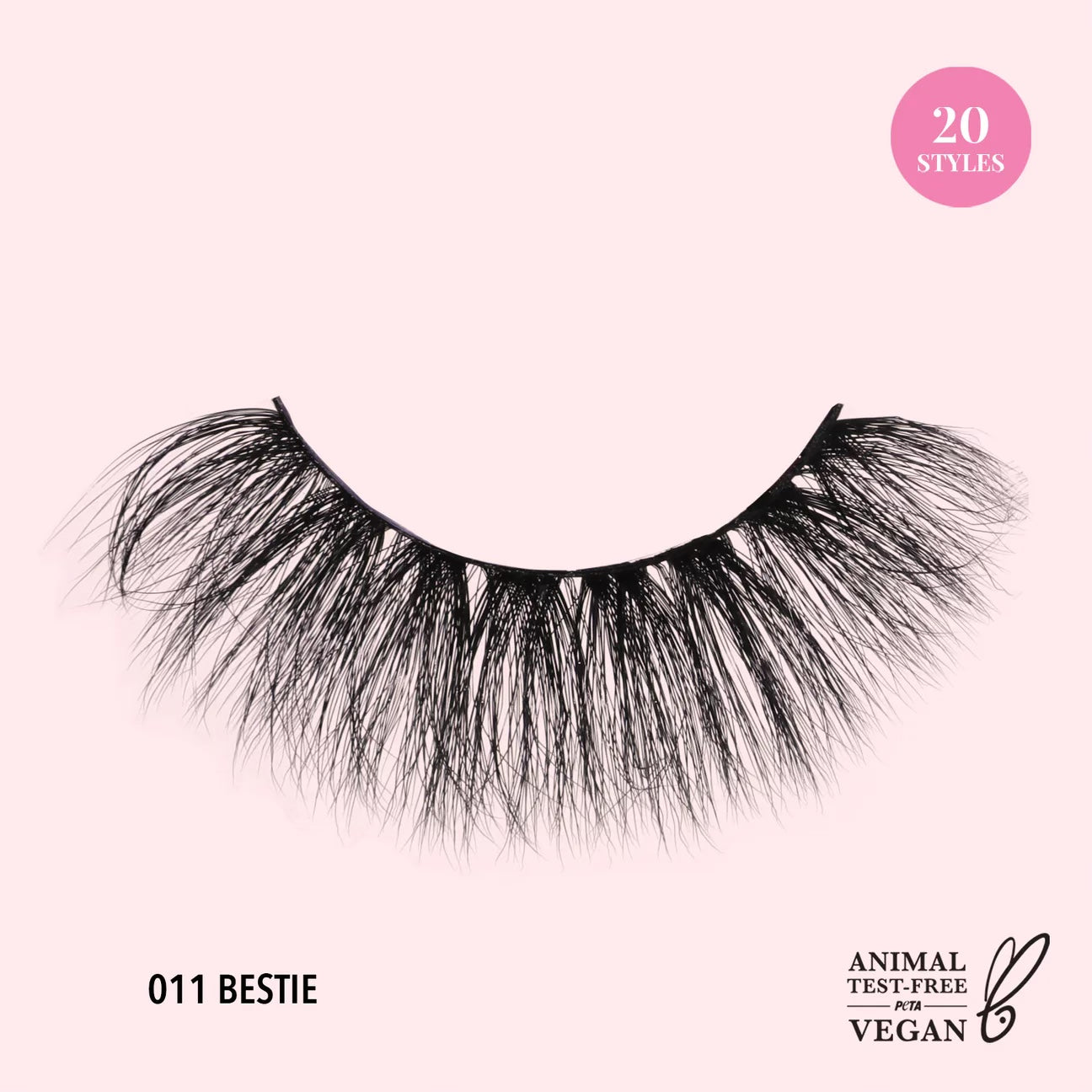Moira - 3D Effect Bionic Vegan Faux Mink Lashes (011, Bestie)