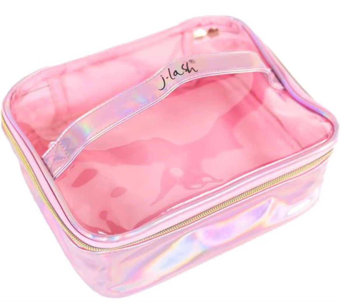 J-Lash - Pink Holographic Makeup Bag