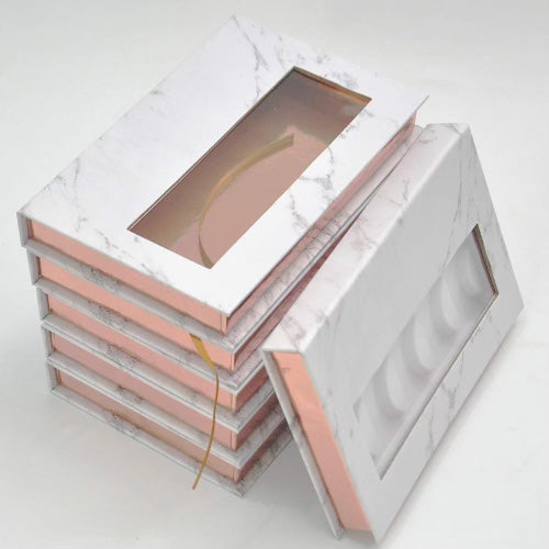 Fashion - Eyelash Storage Book White Marble