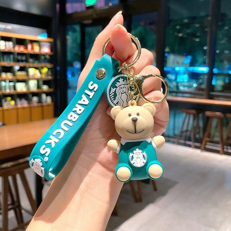 Fashion - Coffee Bear and Cup Keychain