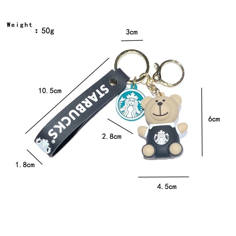 Fashion - Coffee Bear and Cup Keychain