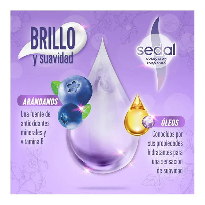 Sedal - Brillo Y Suavidad Arandano (Shine and Soften Blueberry Scent ORGANIC)