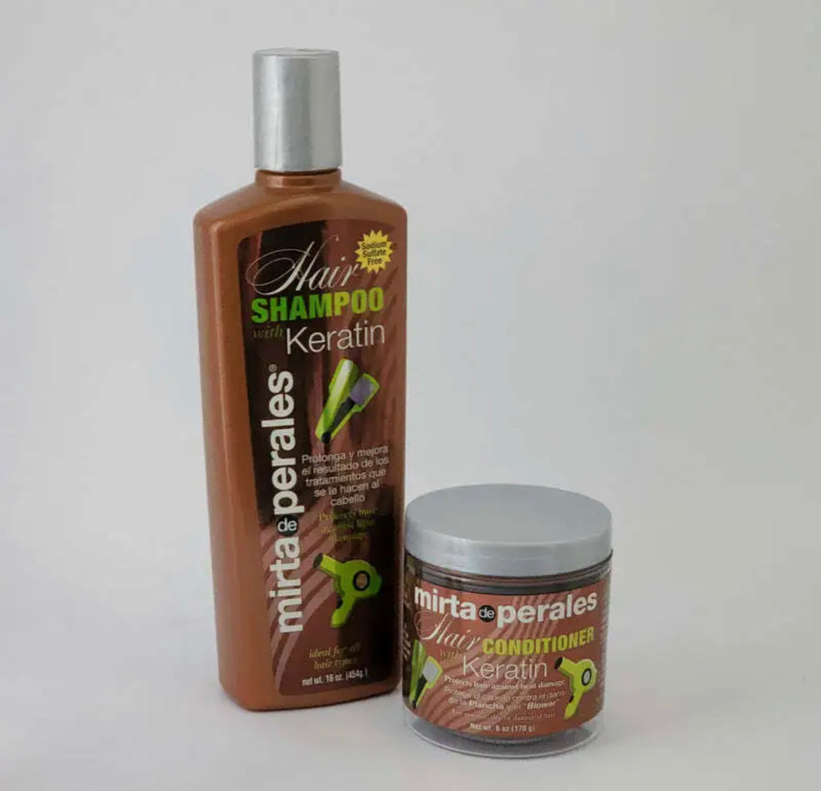 Mirta De Perales - 2 pc Hair Conditioner & Shampoo With Keratin