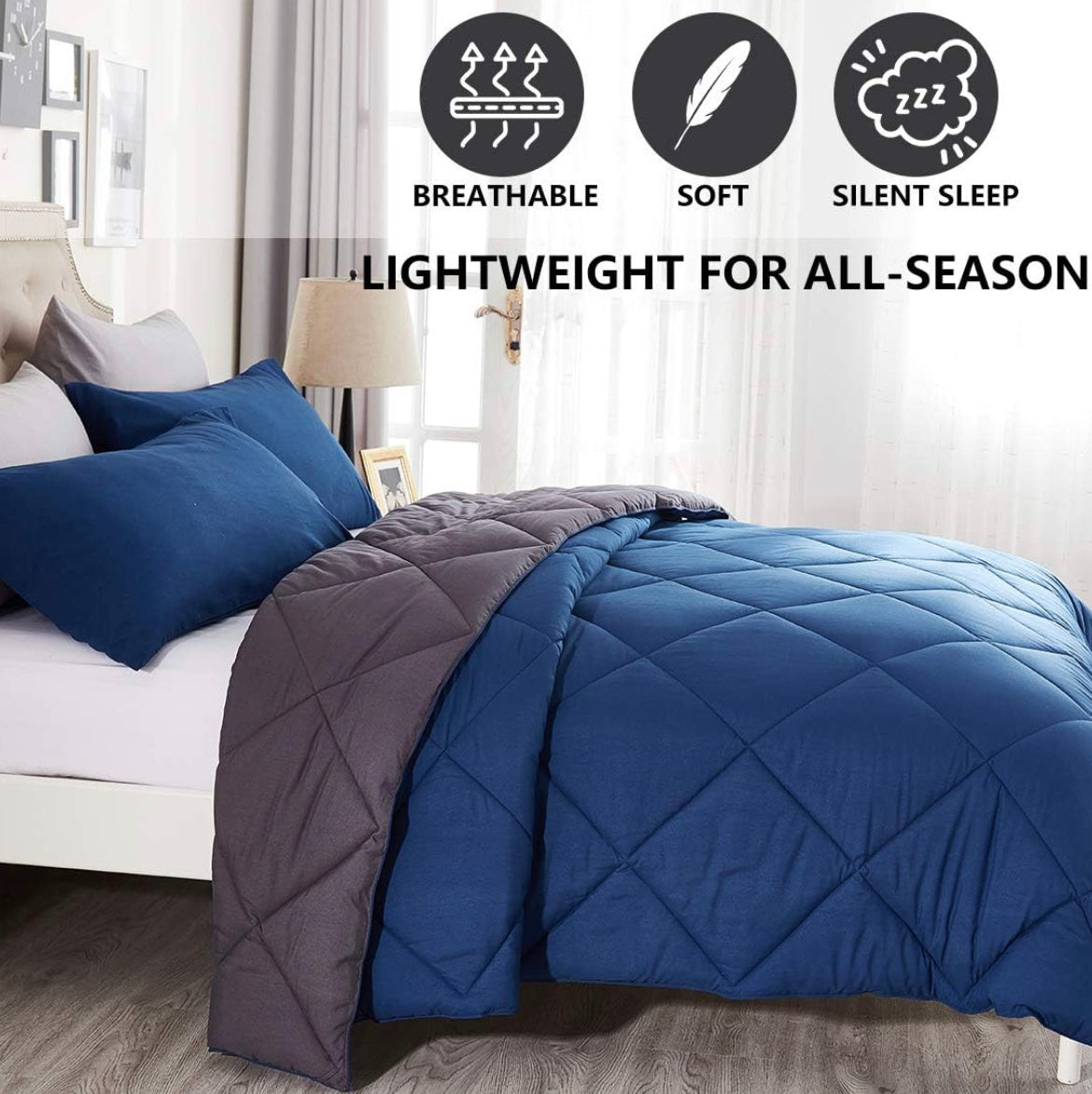 Kuzmaly - Twin Size Reversible Comforter Set