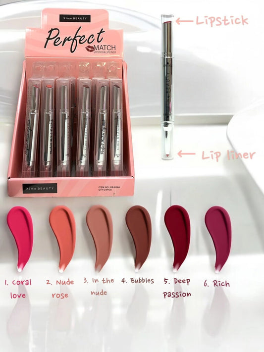 XIME Beauty - Perfect Match Lipstick and Lip Liner Duo