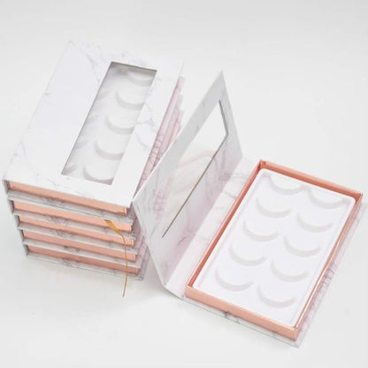 Fashion - Eyelash Storage Book White Marble