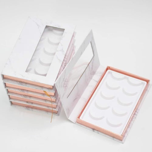 Fashion - Eyelash Storage Book White Marble