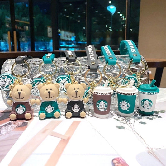 Fashion - Coffee Bear and Cup Keychain