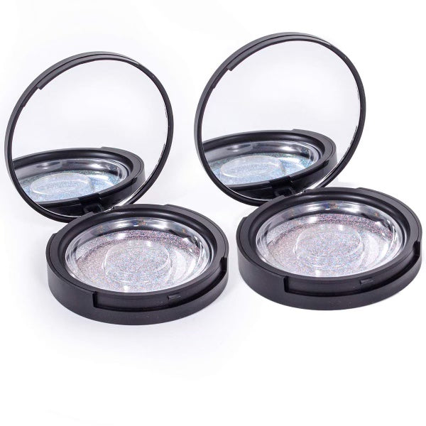 Fashion - Round Eyelash Storage Case with MakeUp Mirror
