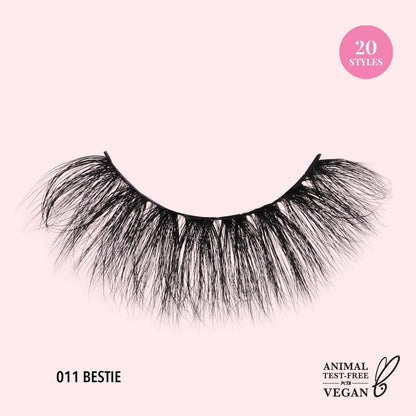 Moira - 3D Effect Bionic Vegan Faux Mink Lashes (011, Bestie)