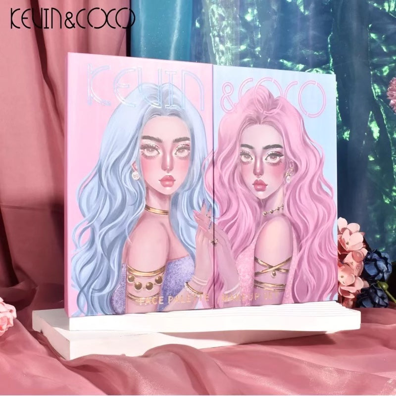 Kevin & Coco - Blue & Pink Twins Eyeshadow Palette