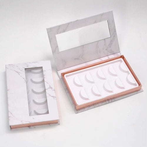 Fashion - Eyelash Storage Book White Marble