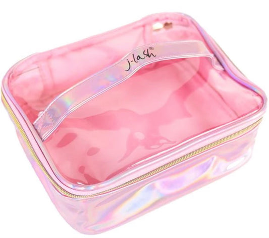 J-Lash - Pink Holographic Makeup Bag