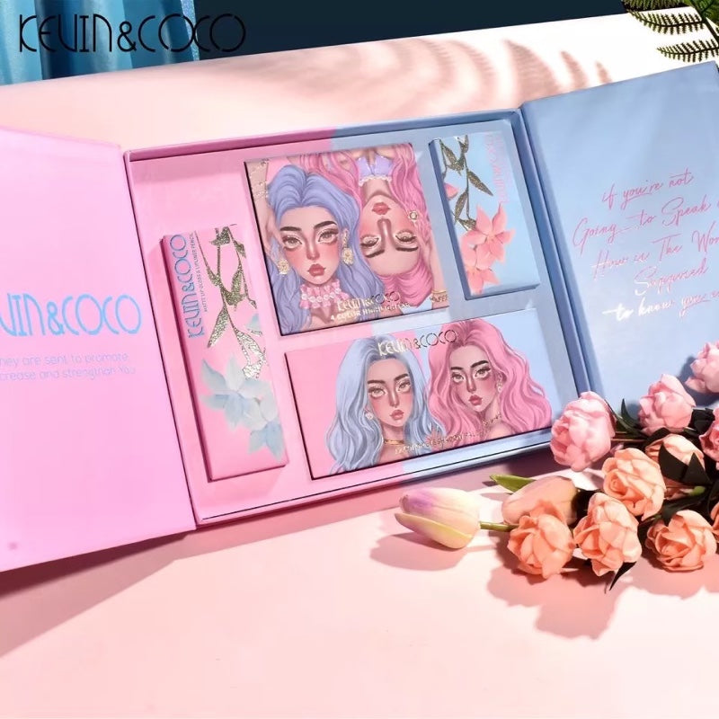 Kevin & Coco - Blue & Pink Twins Eyeshadow Palette