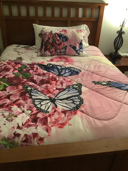 Fashion - Queen Size Butterfly Comforter Set