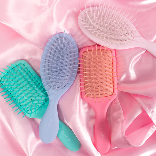 CELAVI - Mini Matte Pastel Paddle Hair Brush